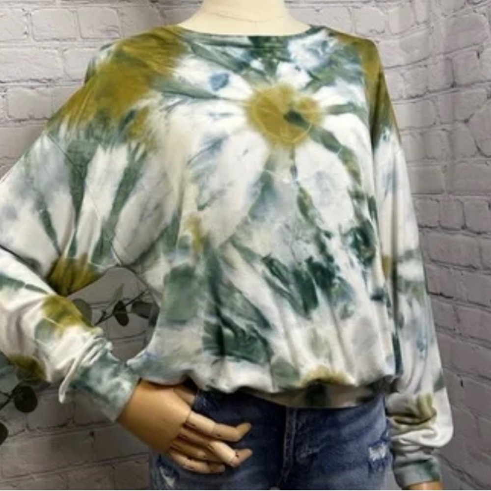 Young Fabulous & Broke Green White Oversized Tunic